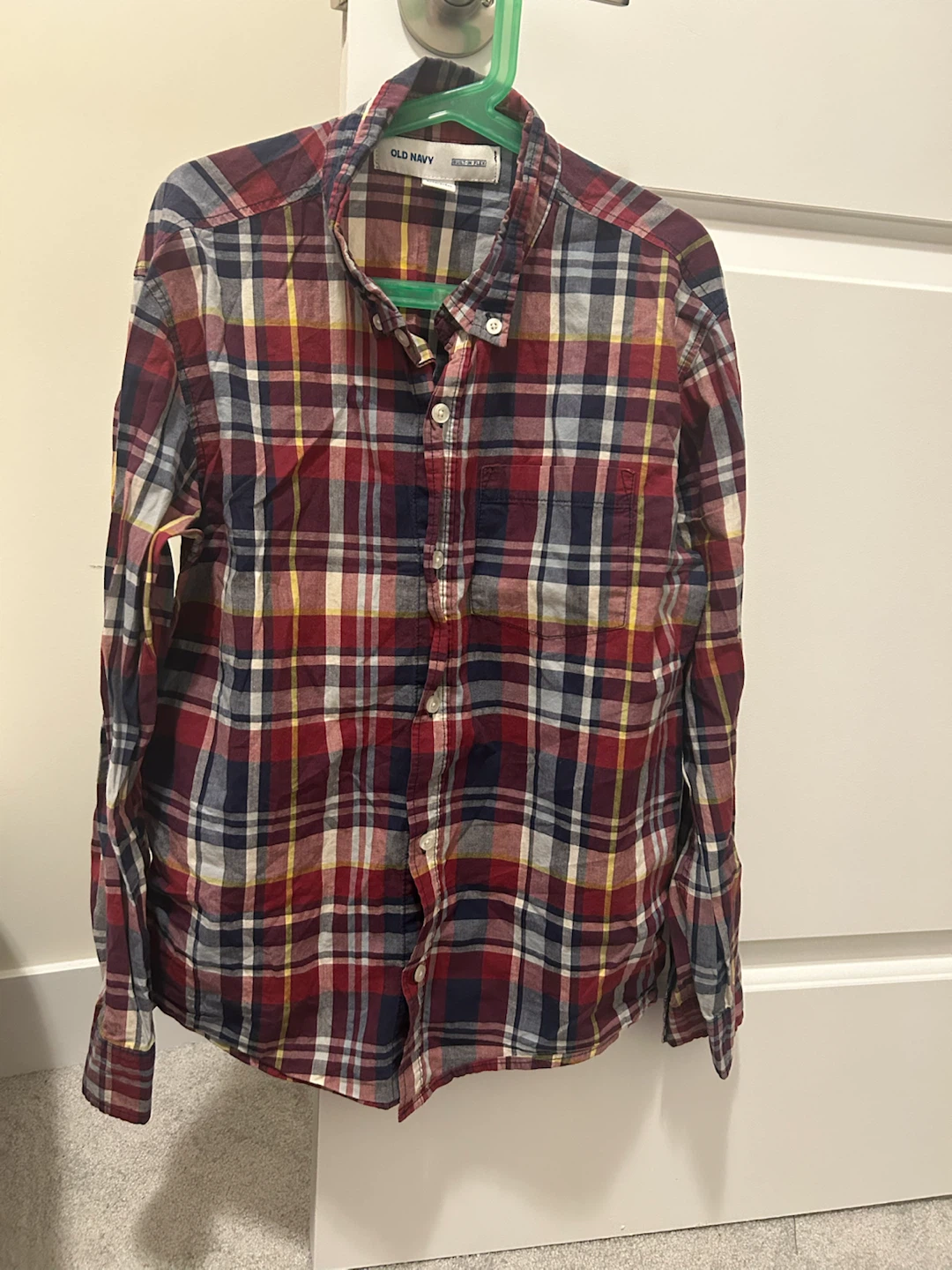 Old Navy Plaid Button-Up Shirt XL(14-16)