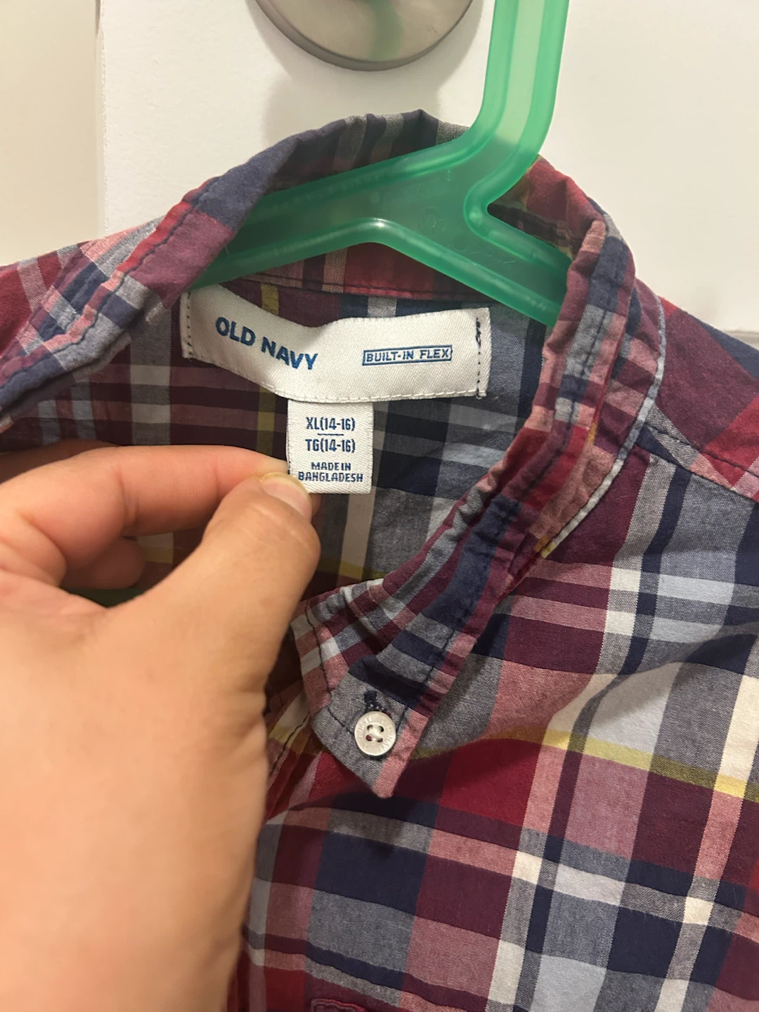 Old Navy Plaid Button-Up Shirt XL(14-16) - photo 2
