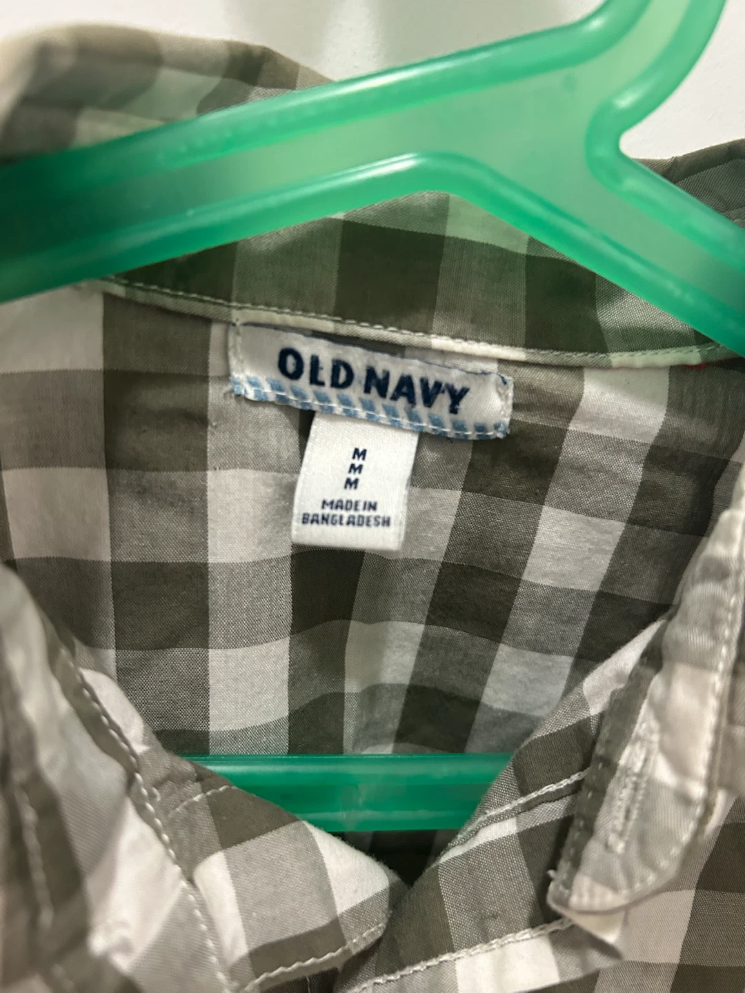 Old Navy Gingham Button-Up Shirt - Men's Medium - photo 2