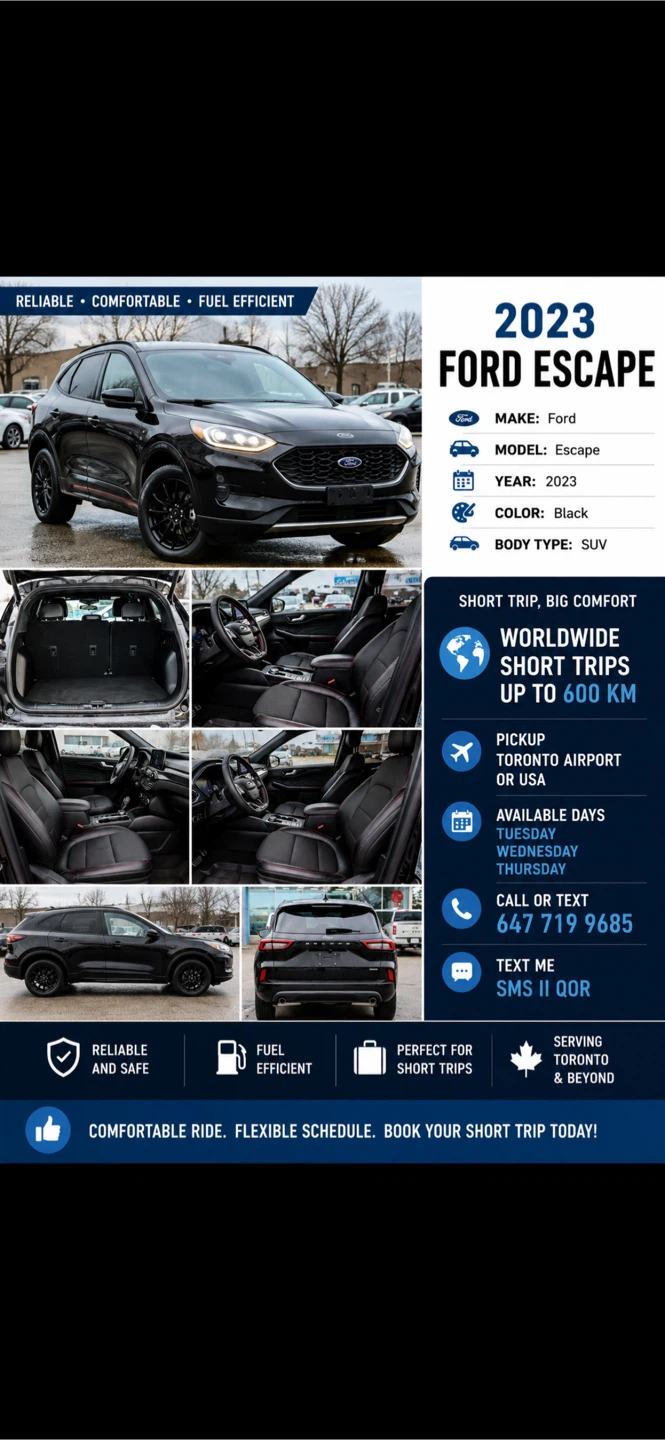 Black 2023 Ford Escape SUV