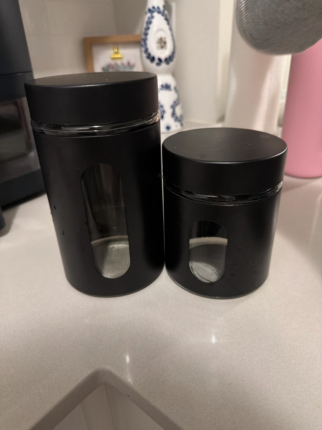 Black Storage Jars Set