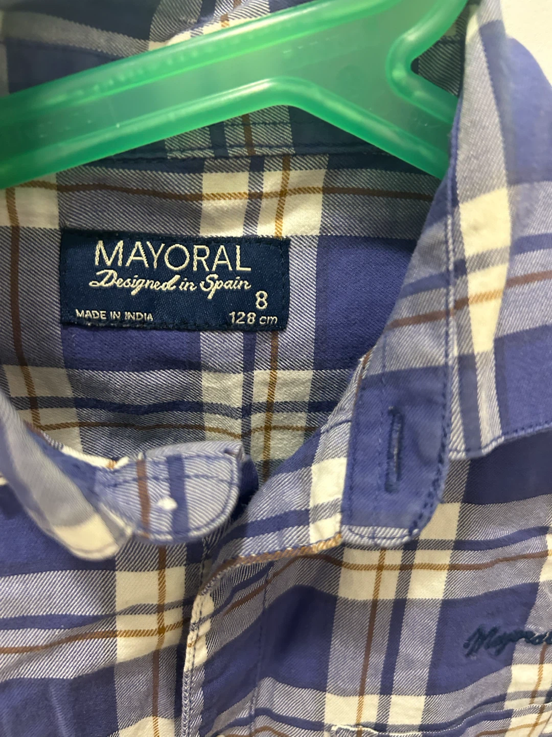 Mayoral Plaid Button-Up Shirt - Size 8 (128cm) - photo 2