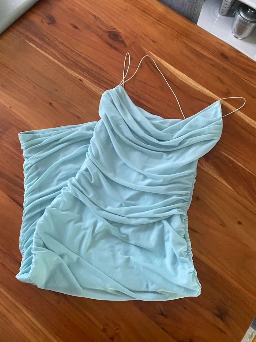 Oh Polly Ruched Bodycon Mini Dress small - photo 2