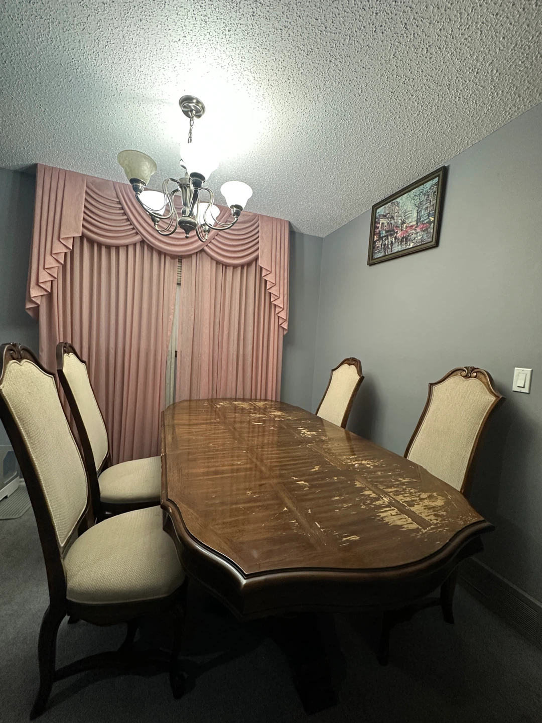 Wooden Dining Table and Chairs
