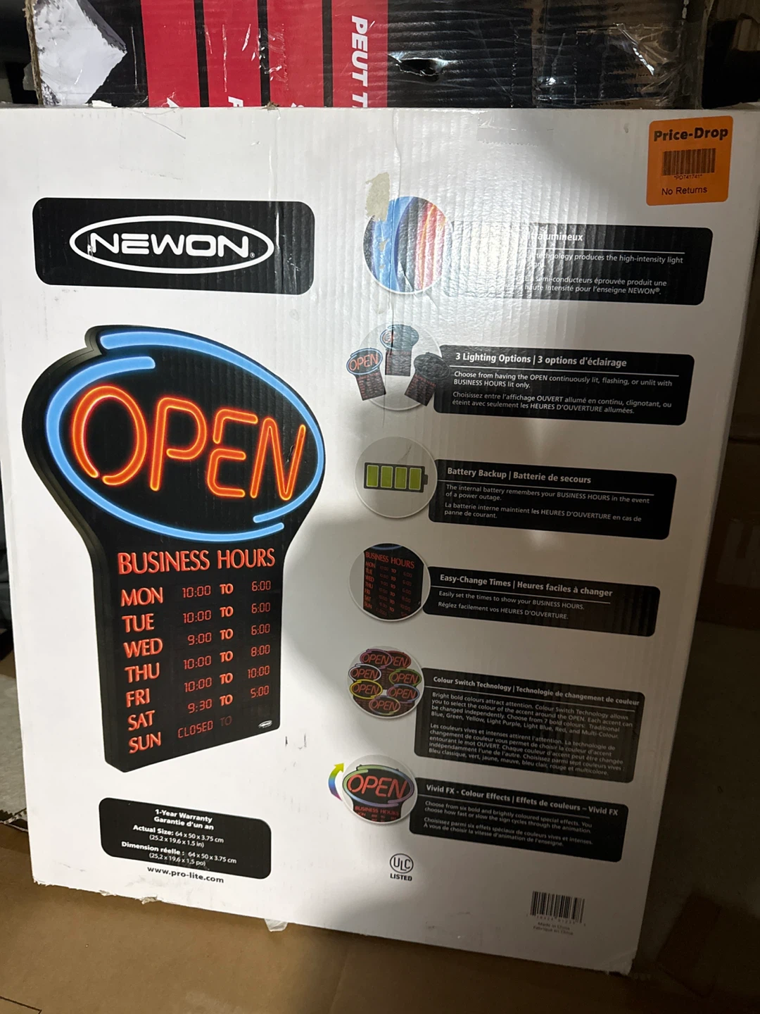NEWON Colour-Change Open Sign