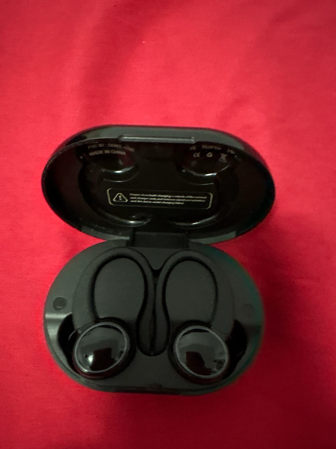 Black Wireless Earbuds with Charging Case