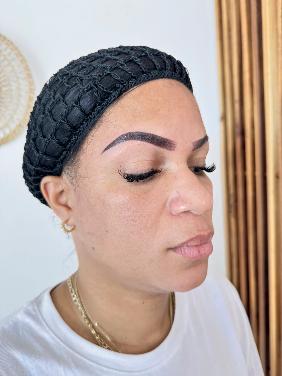 Eyebrows laminated professionally