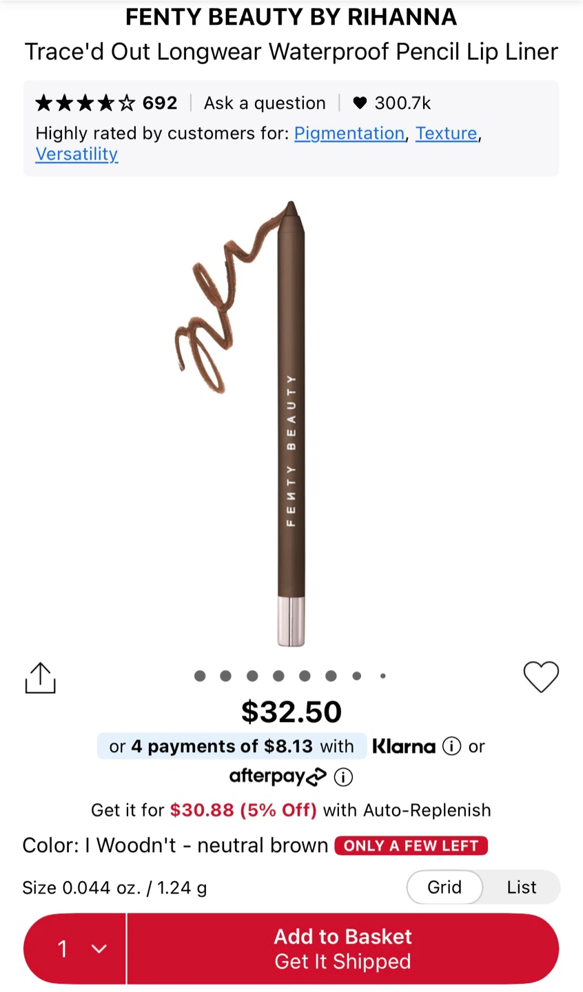 🆕 Fenty Beauty Pencil Lip Liner - I Woodn’t - photo 4