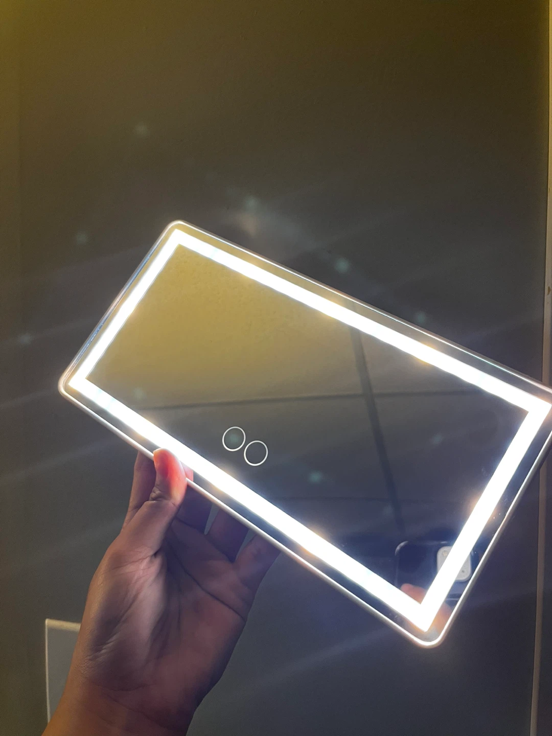 White Car Visor LED Vanity Mirror - photo 3