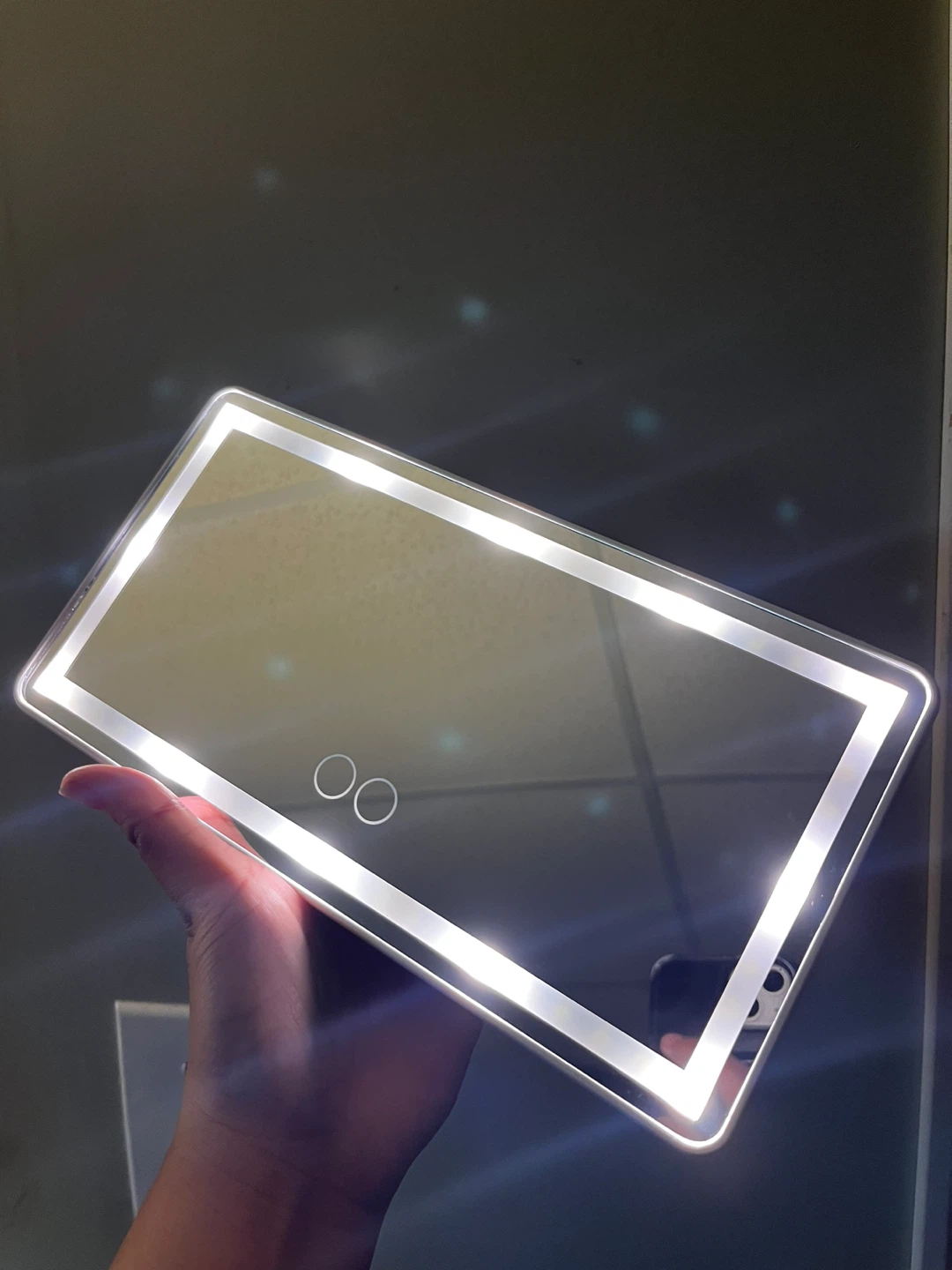 White Car Visor LED Vanity Mirror - photo 4