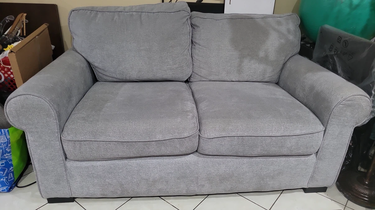 Gray Loveseat Sofa with Two Cushions - photo 3