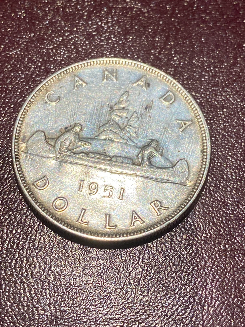 1951 Canadian Silver Dollar Coin