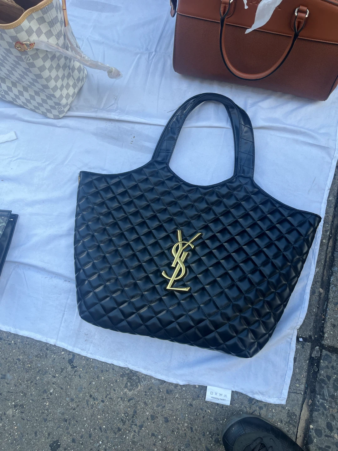 Saint Laurent Quilted Tote Bag