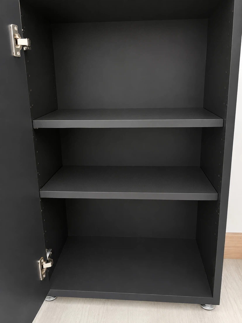 Black Display Cabinet with Lockable Door - photo 2