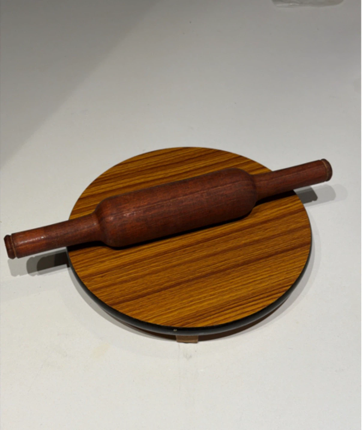 Wooden Rolling Pin with Base