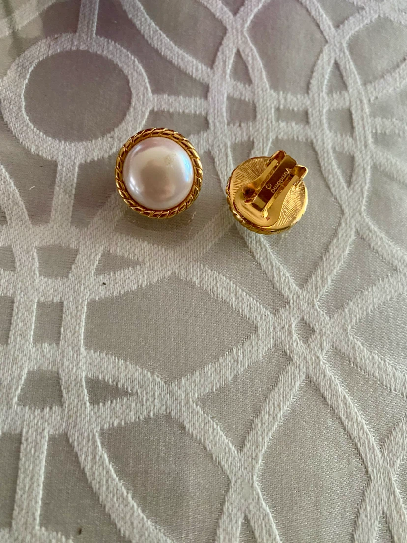 Vintage Vendome Pearl Clip-On Earrings - photo 3