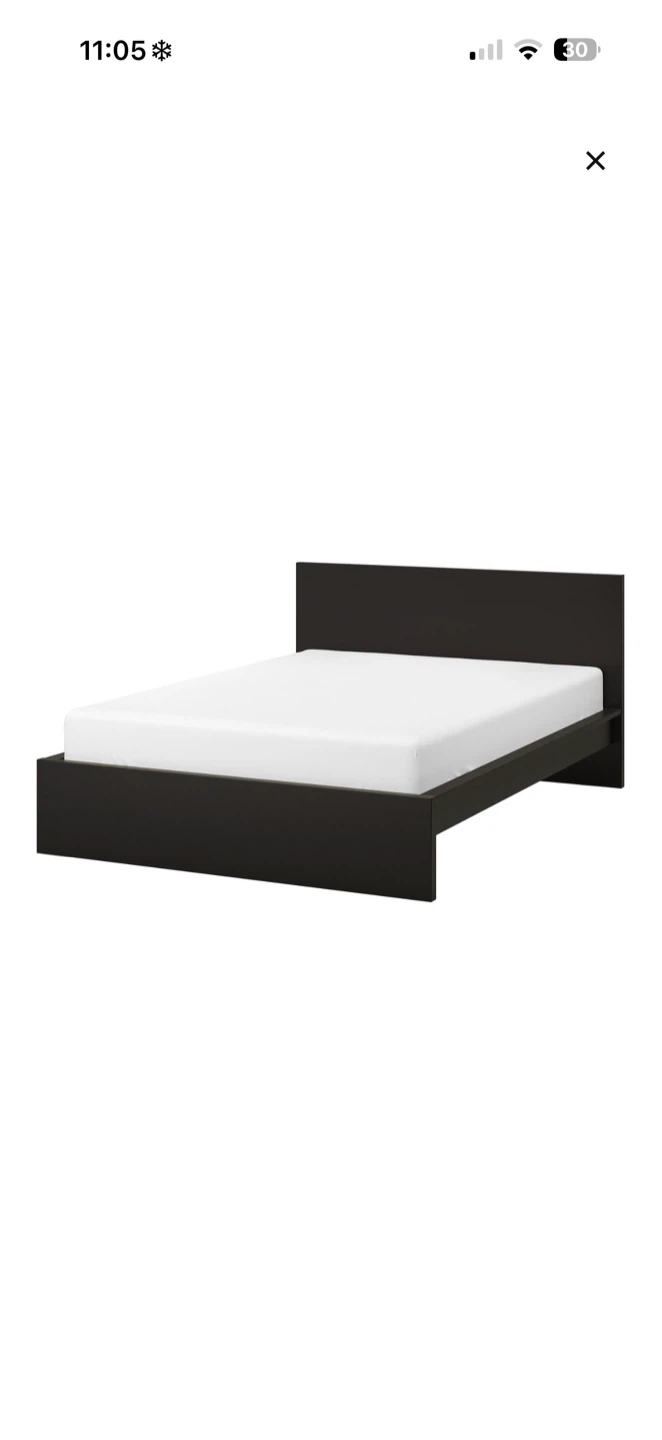 IKEA Malm Bed Frame with 4 Drawers - Black - photo 2