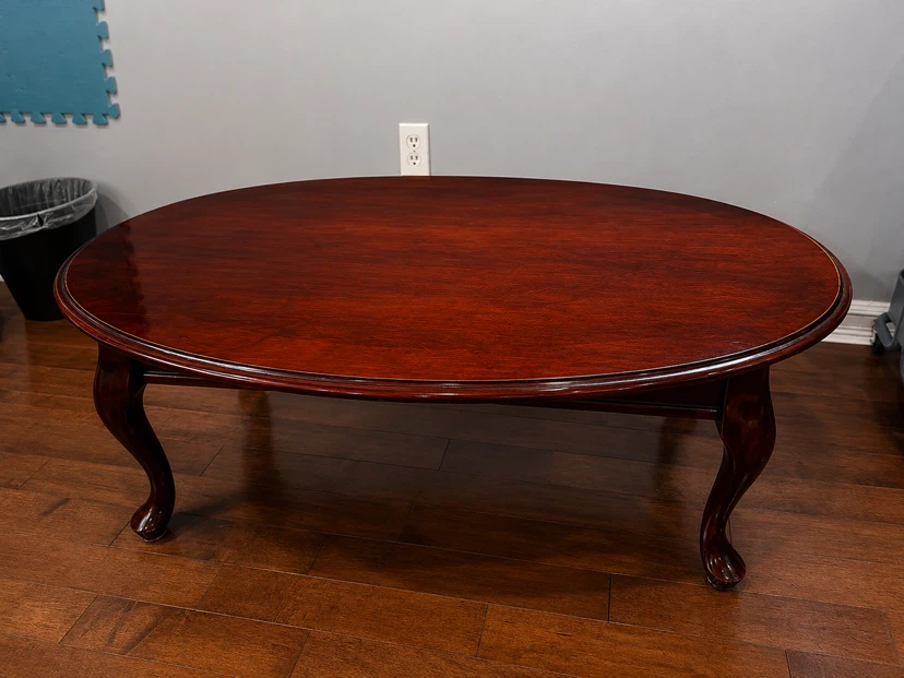 Oval Coffee Table - Cherry Finish