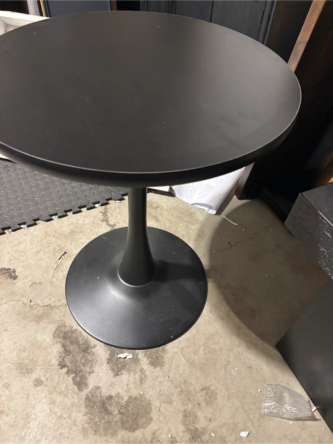 Black Round Bistro Table