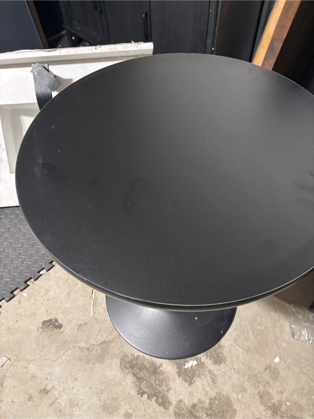 Black Round Bistro Table - photo 2