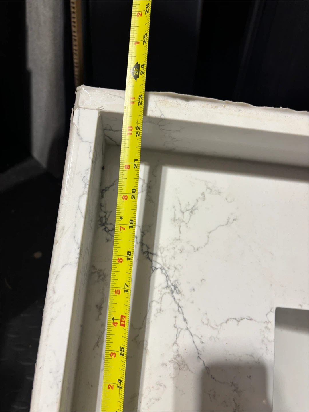 White Vanity Top with Integrated Sink - photo 3