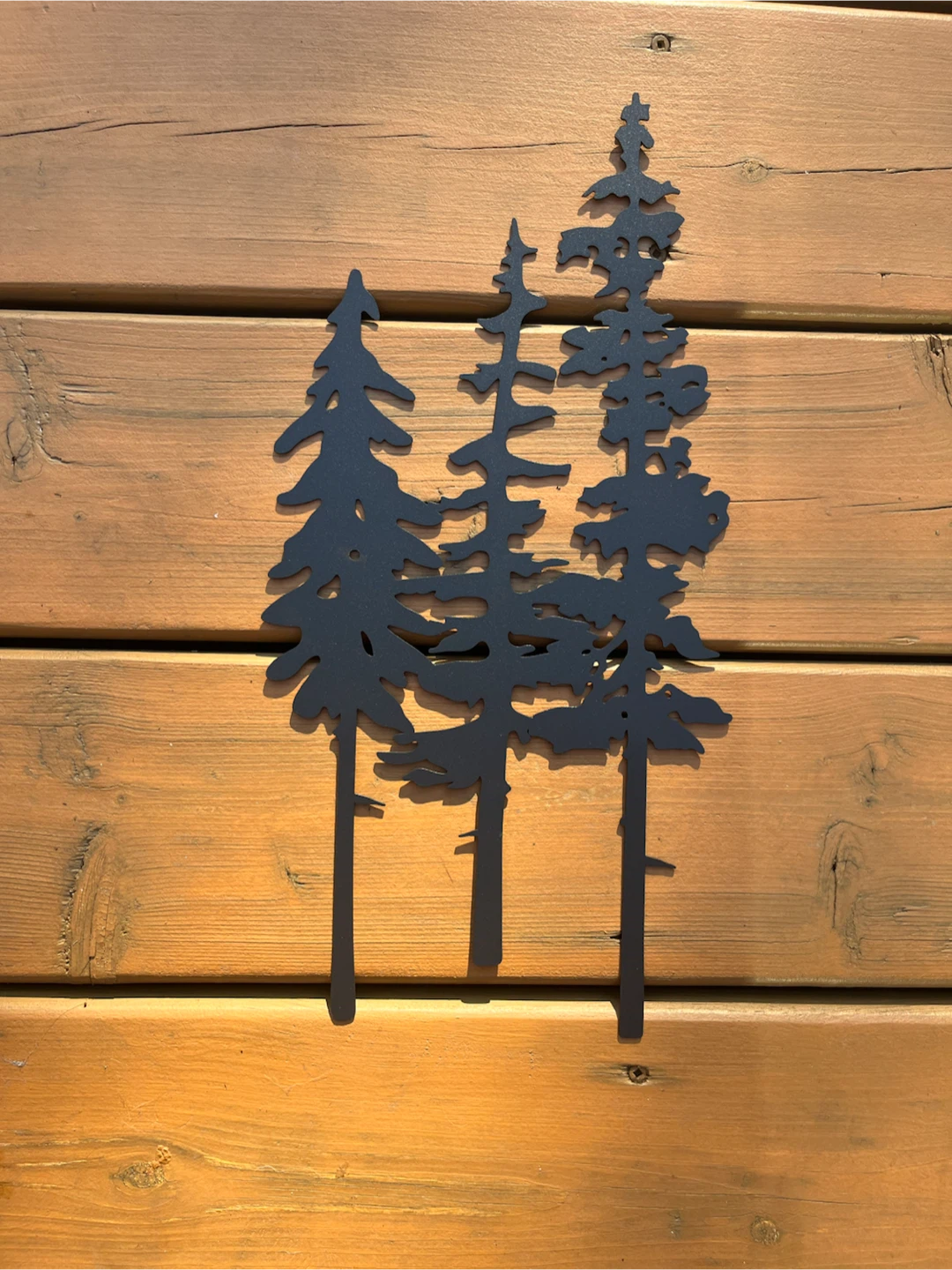 Black Metal Pine Tree Wall Art - photo 2