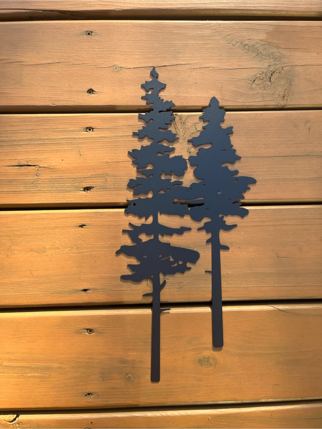 Black Metal Pine Tree Wall Art - photo 3