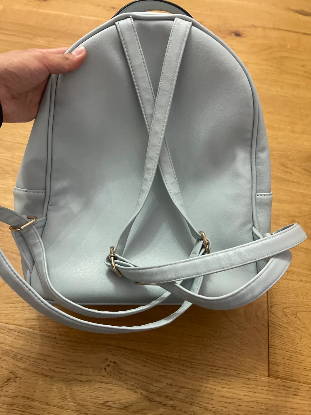 Light Blue Quilted Backpack - photo 4