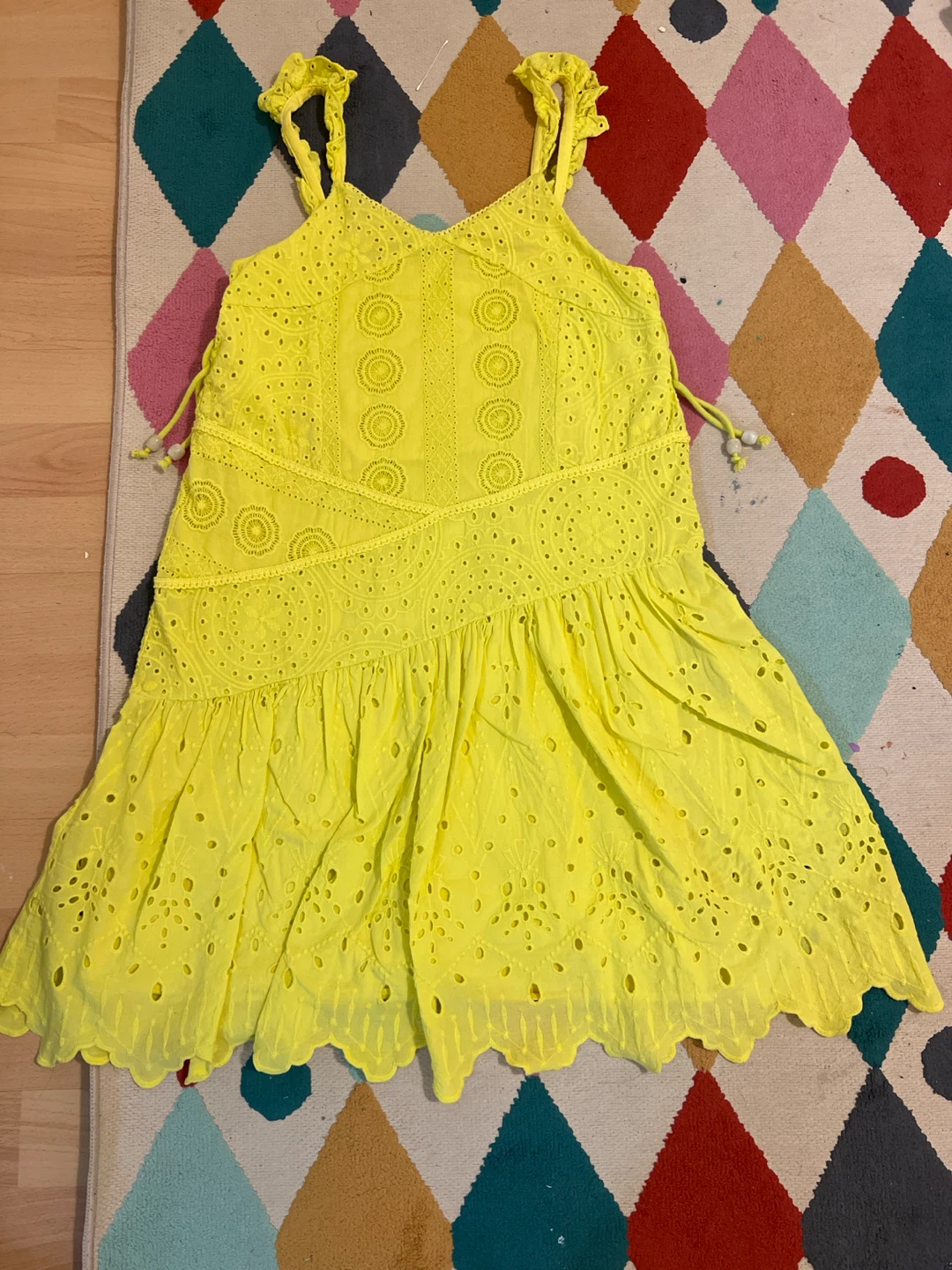 Bright Yellow Eyelet Sundress