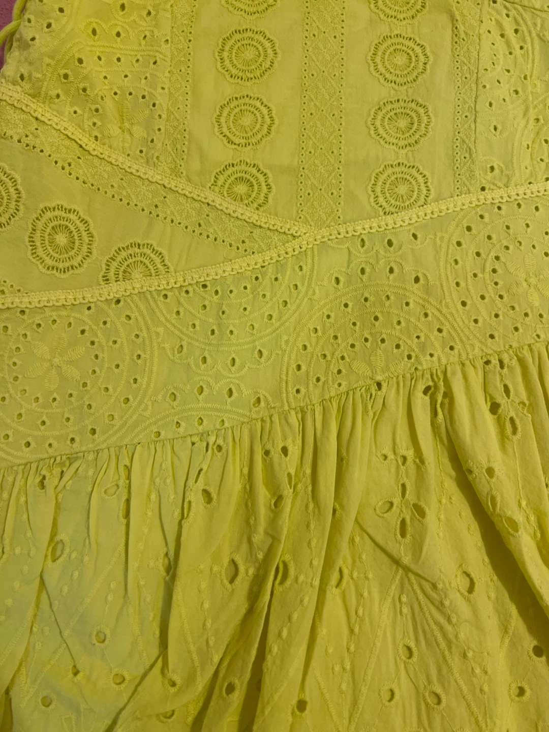 Bright Yellow Eyelet Sundress - photo 2