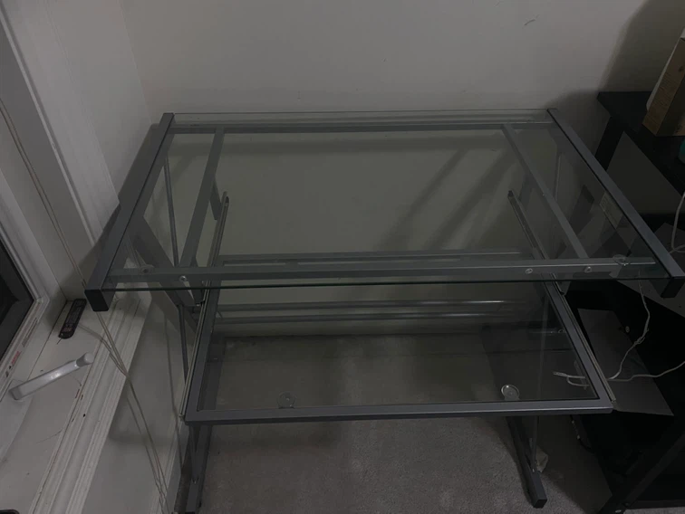 Glass and Metal Drafting Table - photo 2