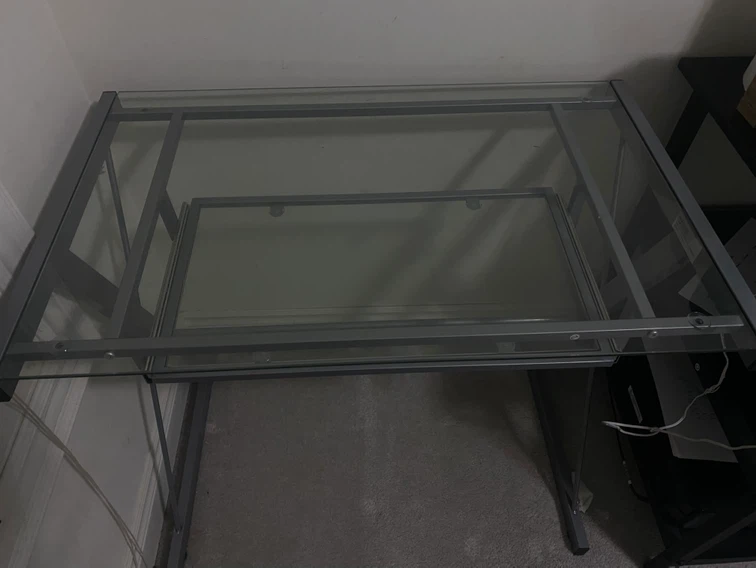 Glass and Metal Drafting Table - photo 3