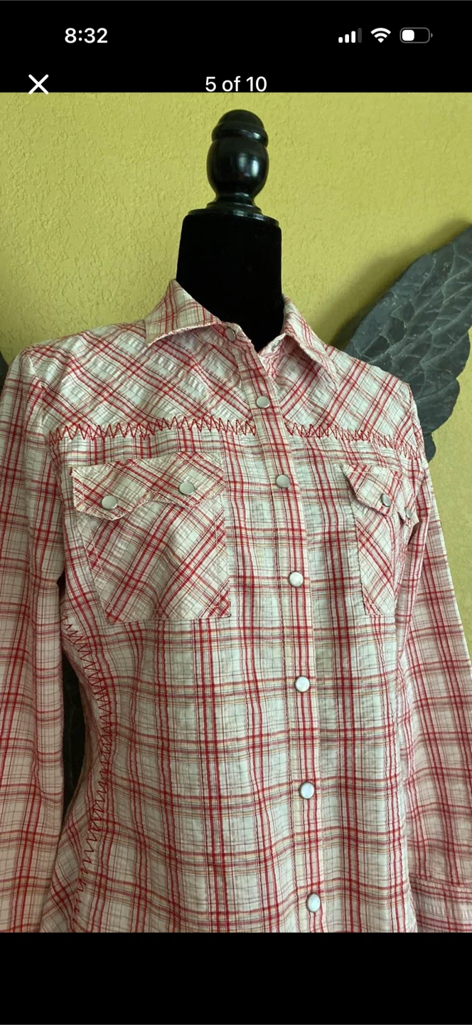 Wild West Wear Button Down Plaid Shirt - photo 5