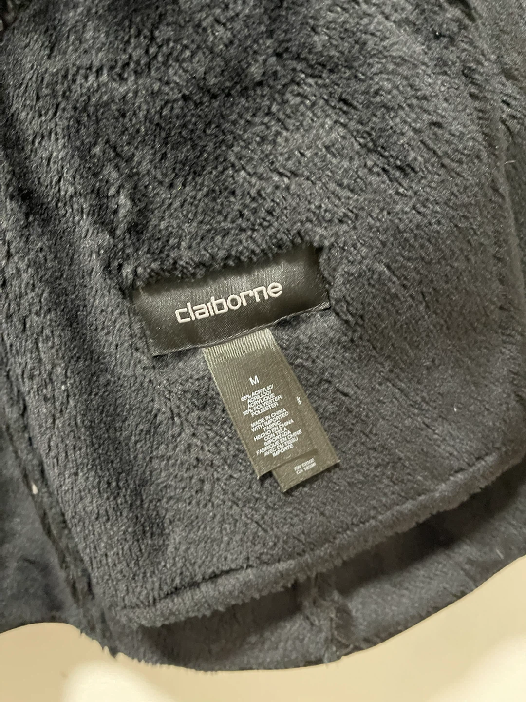 Claiborne Black Faux Suede Coat - Men's Medium - photo 4