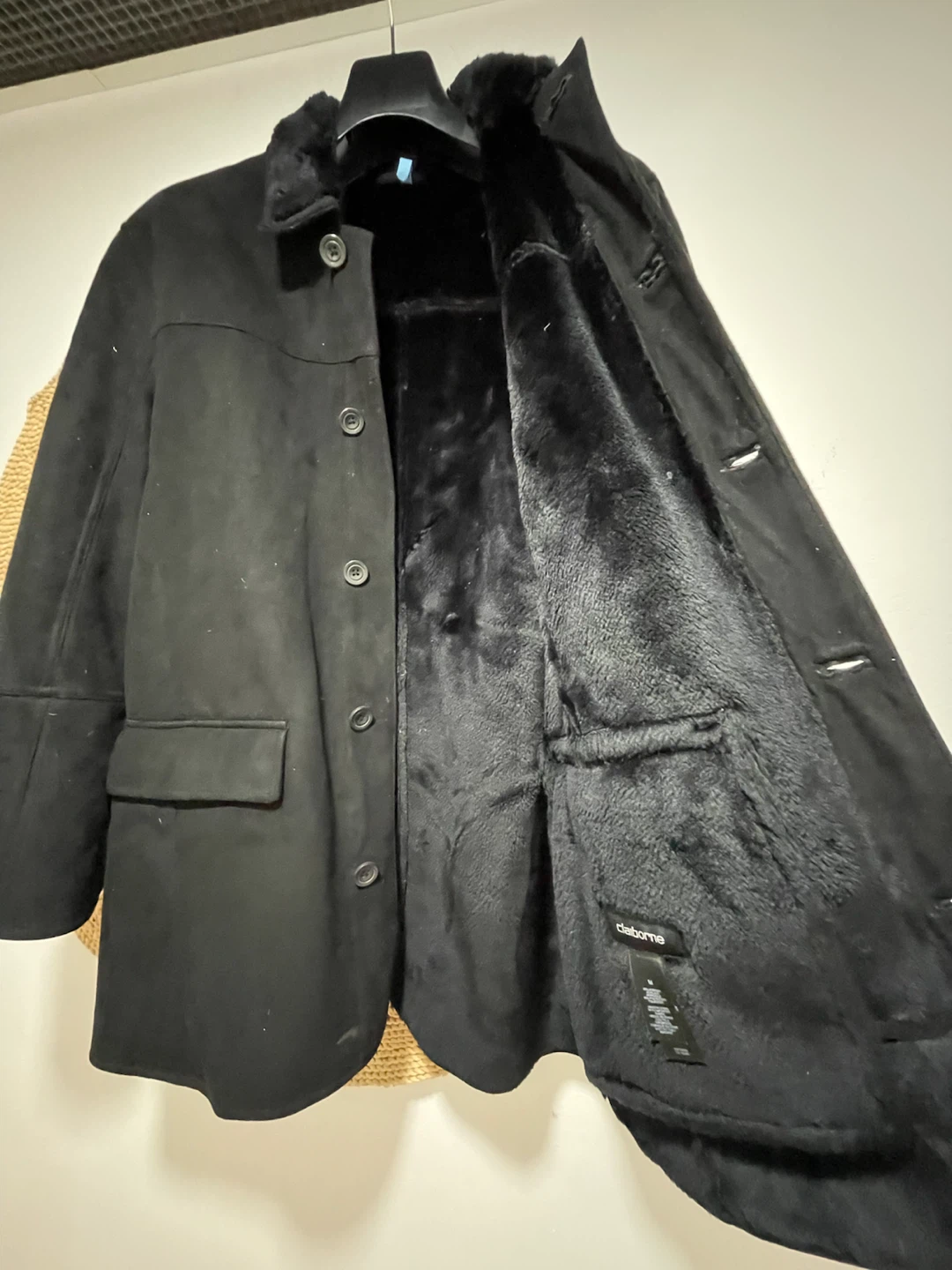 Claiborne Black Faux Suede Coat - Men's Medium - photo 5