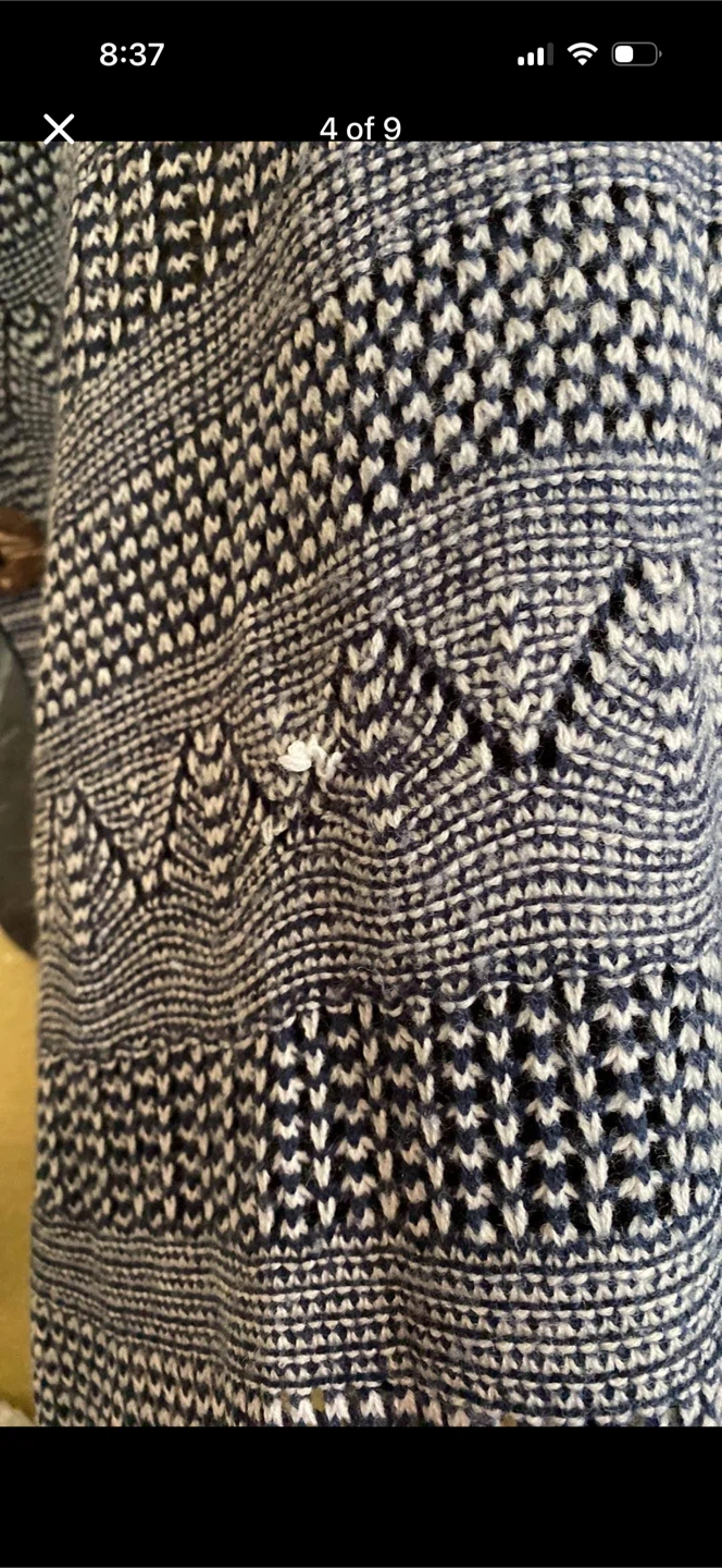 Unbranded Mexican Style Poncho With Buttons On Sides - photo 4