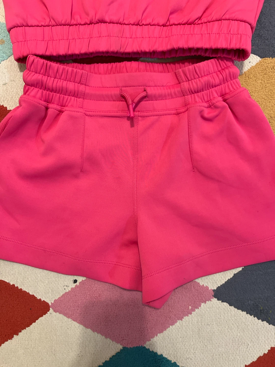 Bright Pink Hoodie and Shorts Set - photo 2