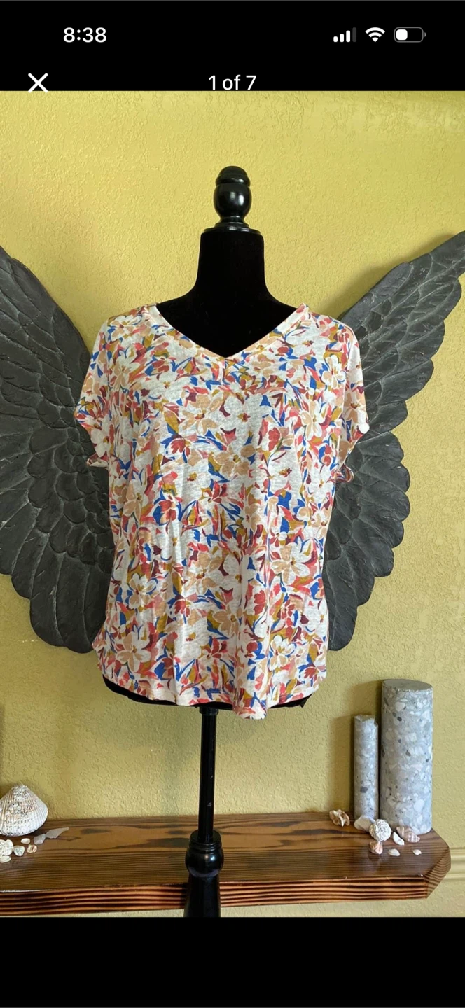 Banana Republic Floral Linen Blend Shirt