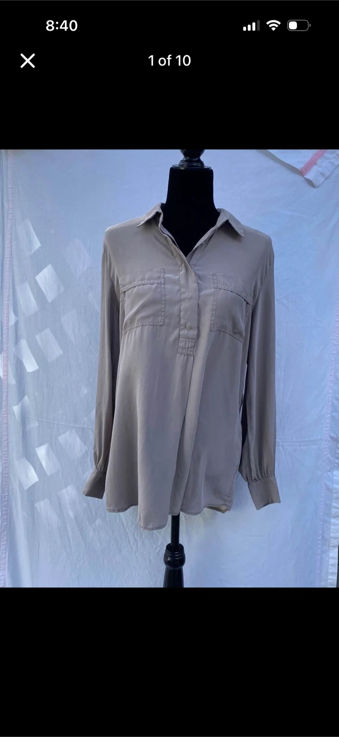 Club Monaco Button Down Chest Dress Shirt Top
