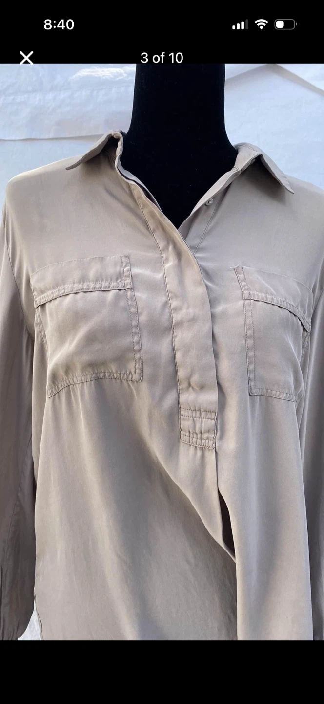 Club Monaco Button Down Chest Dress Shirt Top - photo 3