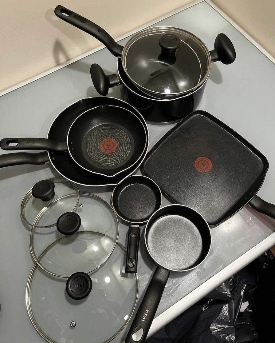 T-fal 10 piece non-stick cookware set