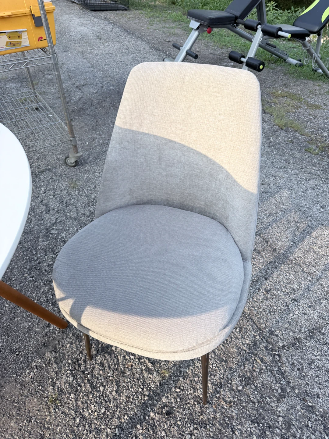 Light Gray Upholstered Dining Chair