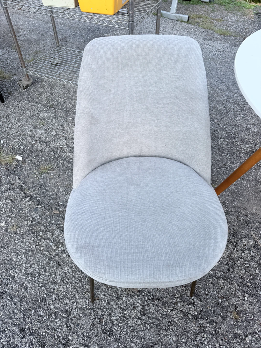 Light Gray Upholstered Dining Chair - photo 2