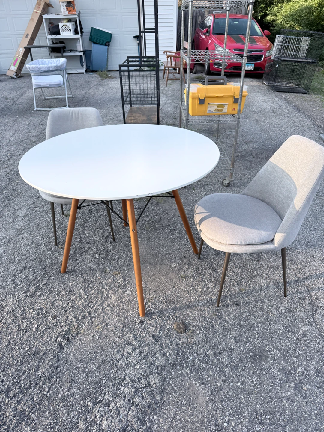 Light Gray Upholstered Dining Chair - photo 3