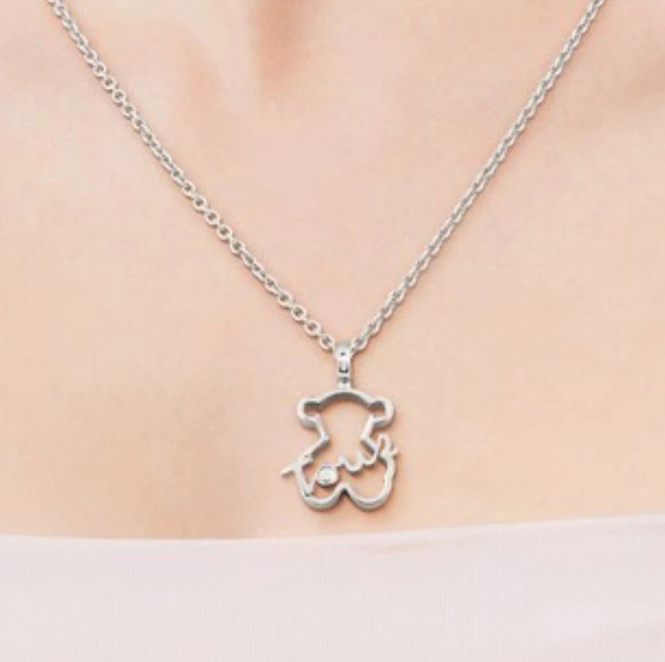 TOUS Stainless Steel Bear Pendant with Diamond - photo 4