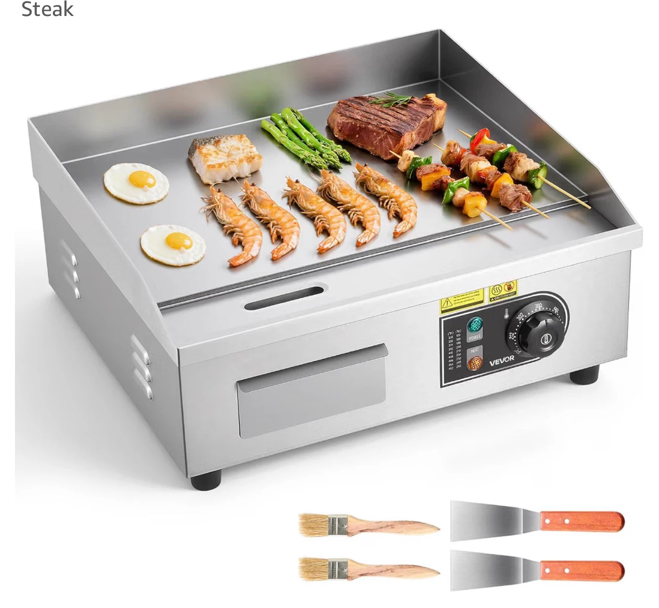 VEVOR 30" Electric Countertop Griddle Grill