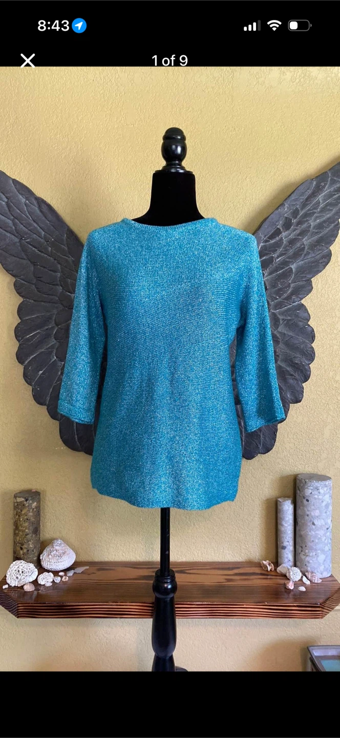 Cleo Metallic Knit Long-sleeve
