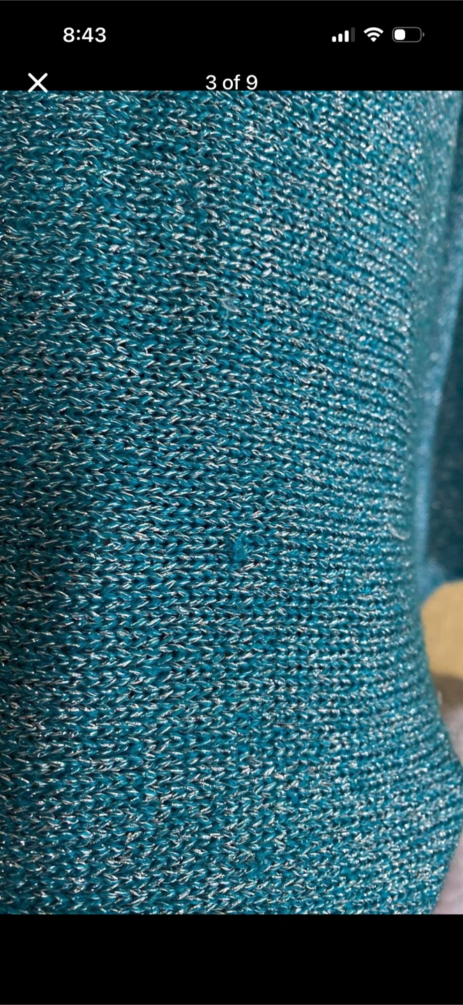 Cleo Metallic Knit Long-sleeve - photo 3