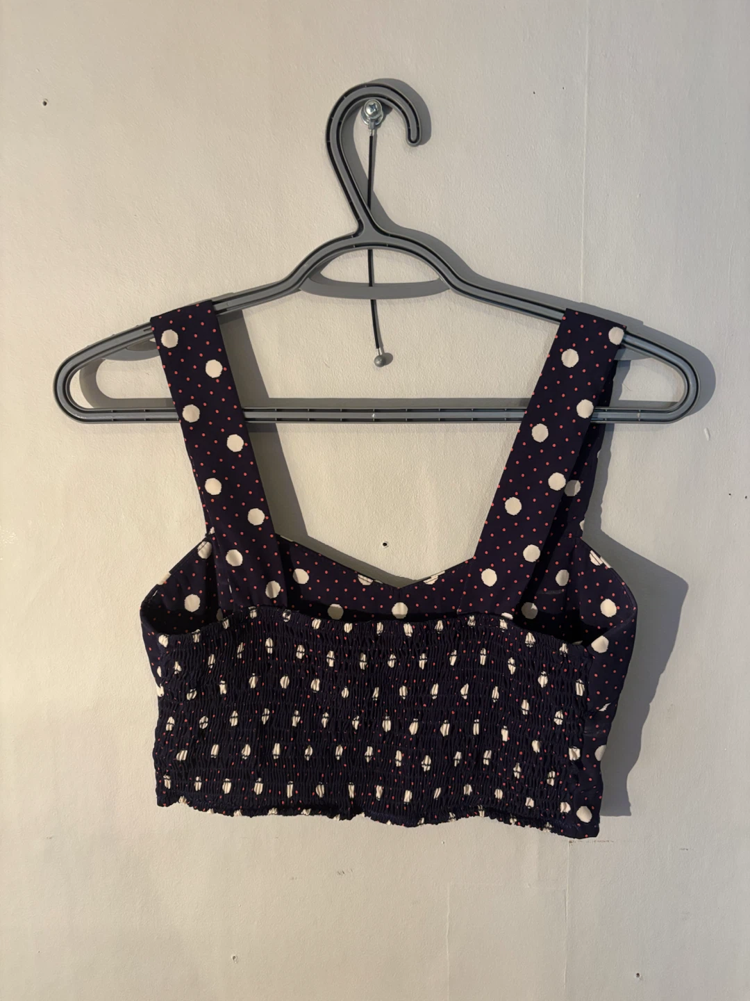 Navy polka dot crop top - photo 2