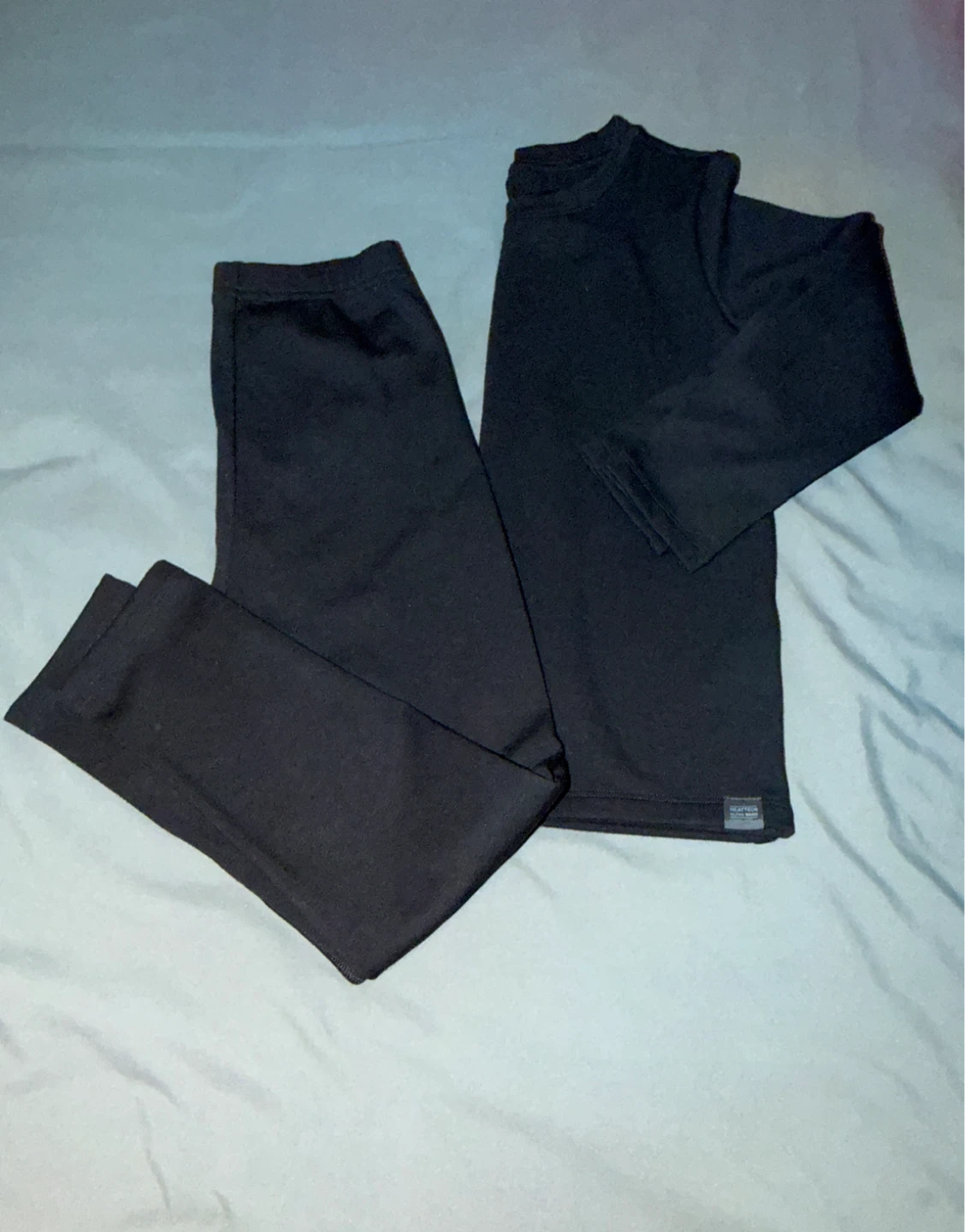 Uniqlo Kids Heattech Ultra Warm Set Black Size 5-6